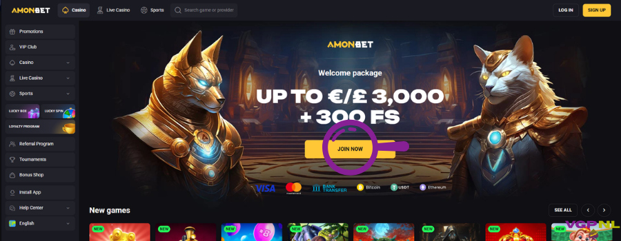 Amonbet casino zonder CRUKS