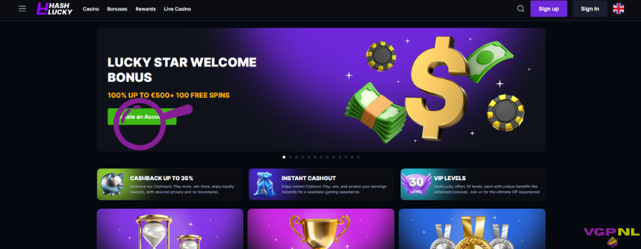 Hashlucky casino zonder CRUKS